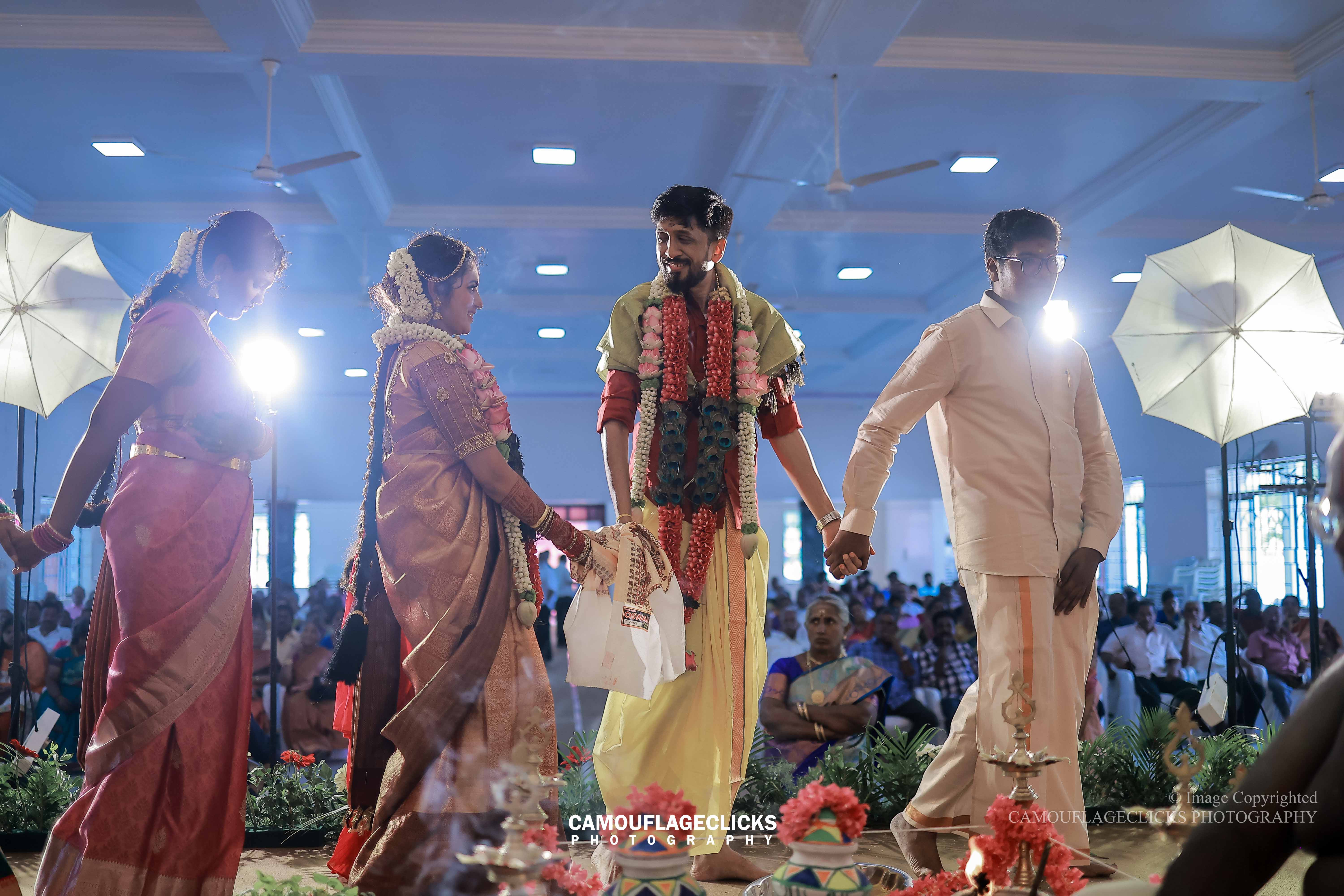 Rajkumar Krittika marriage ceremony, Coimbatore couple shoot, elegant wedding portraits, traditional marriage photography, emotional wedding moments, couple photography in Coimbatore, Indian wedding highlights, South Indian marriage, creative wedding clic