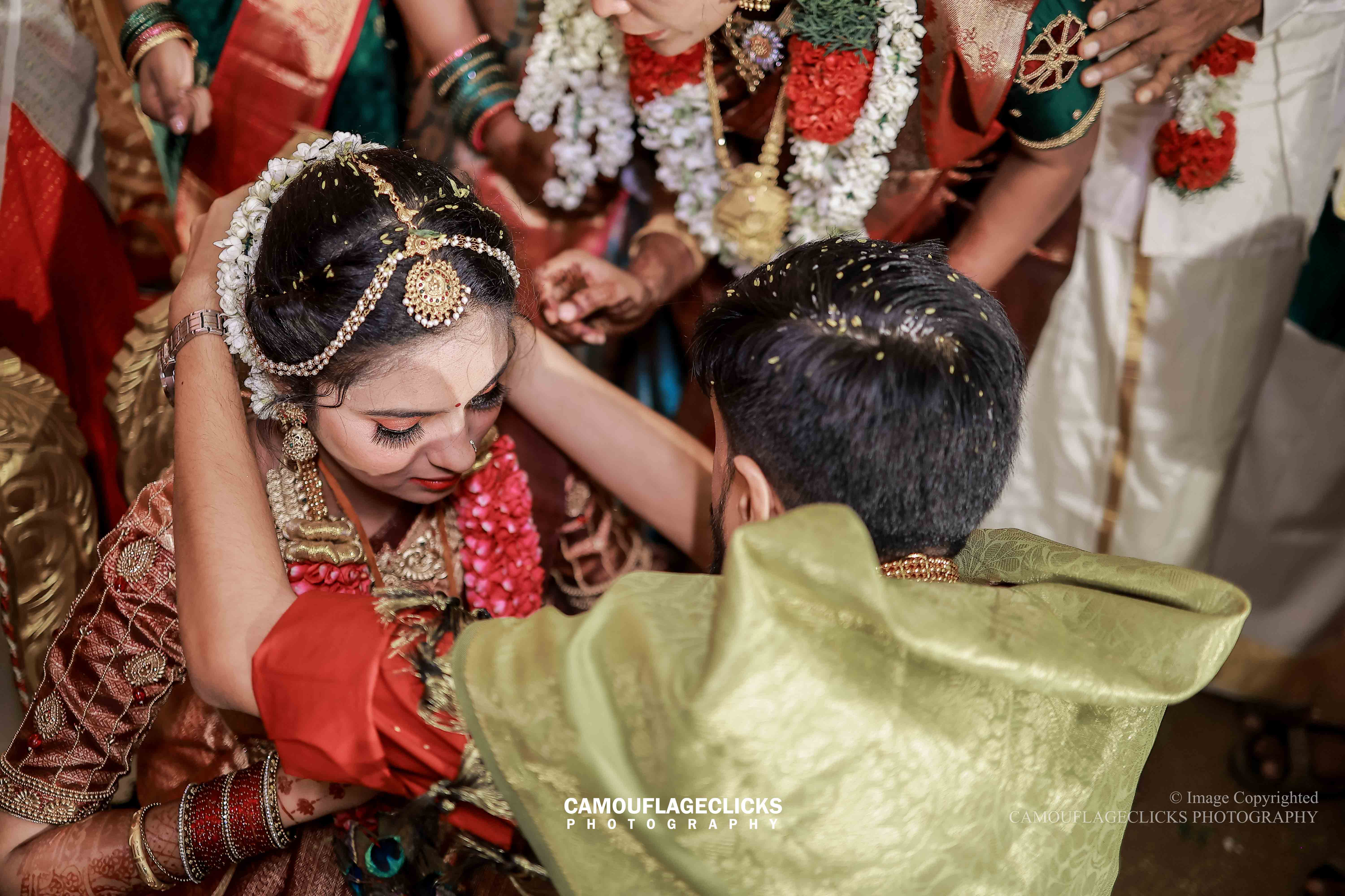 Rajkumar Krittika marriage ceremony, Coimbatore couple shoot, elegant wedding portraits, traditional marriage photography, emotional wedding moments, couple photography in Coimbatore, Indian wedding highlights, South Indian marriage, creative wedding clic