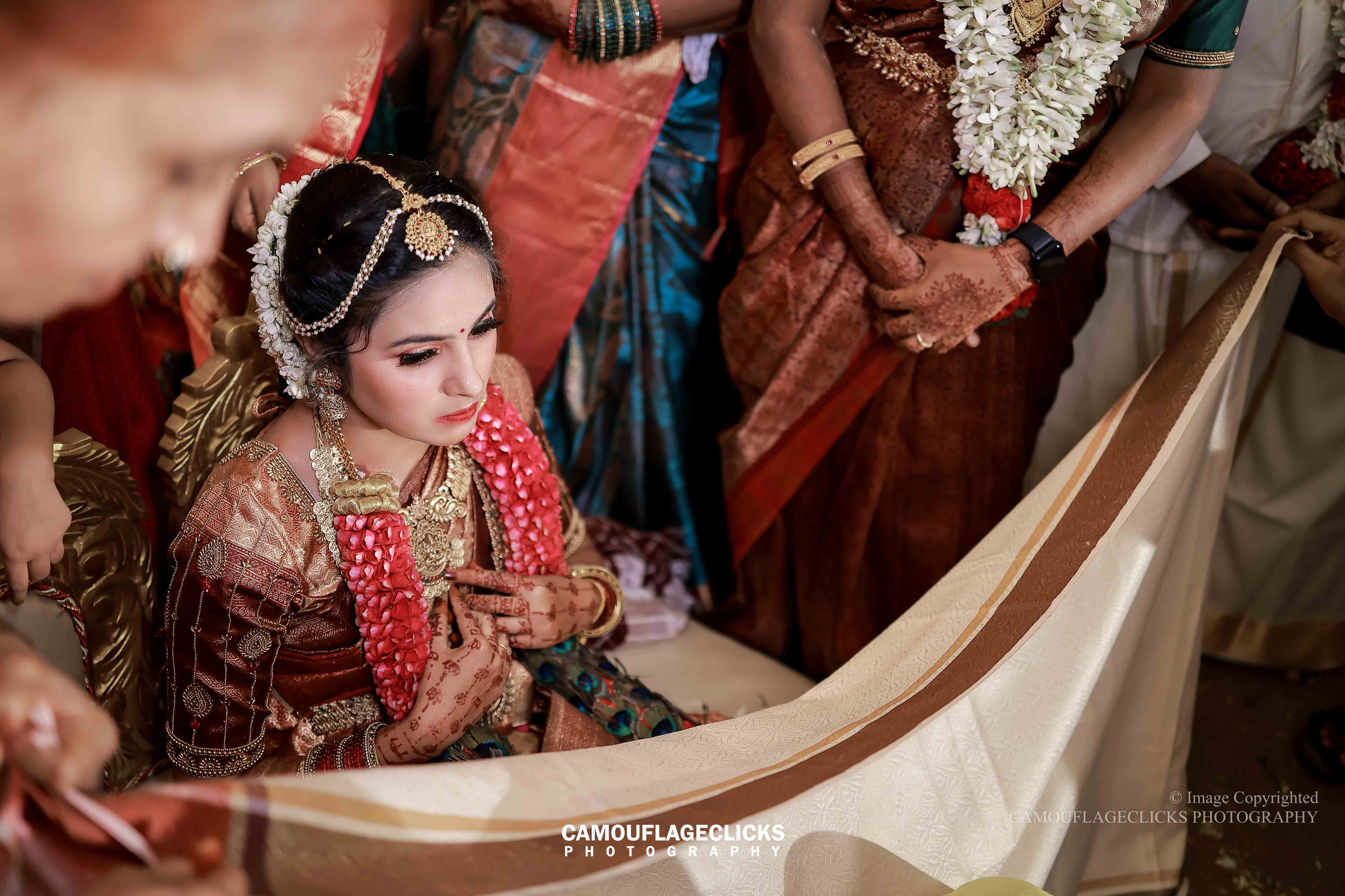 Rajkumar Krittika marriage ceremony, Coimbatore couple shoot, elegant wedding portraits, traditional marriage photography, emotional wedding moments, couple photography in Coimbatore, Indian wedding highlights, South Indian marriage, creative wedding clic